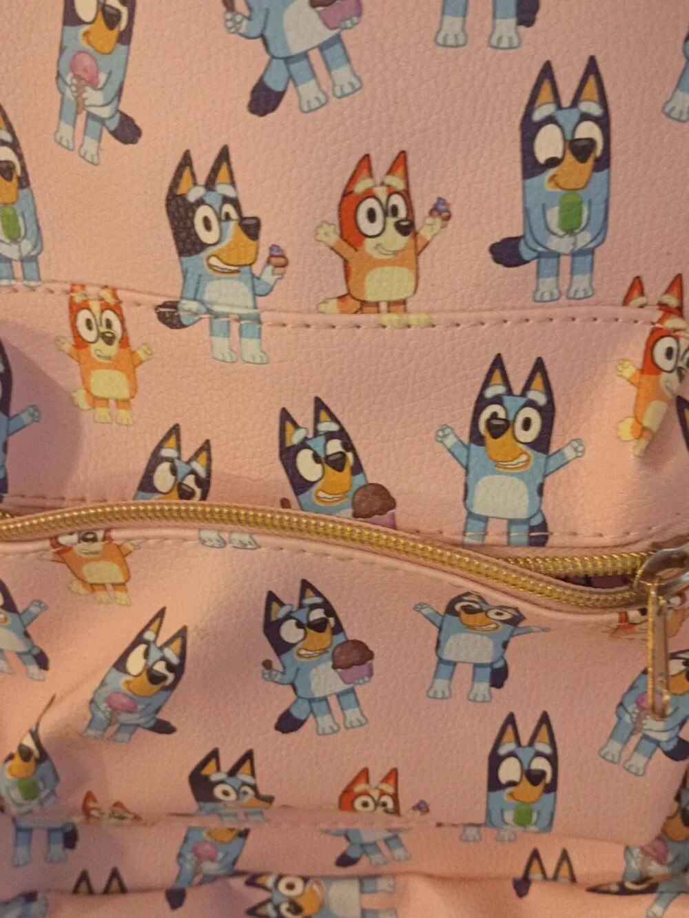 Pink Leather Bluey Mini Backpack NWOT!